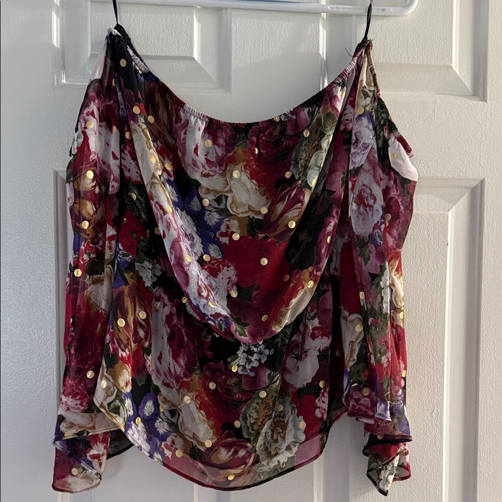 Express Multicolor Floral Off-Shoulder Blouse